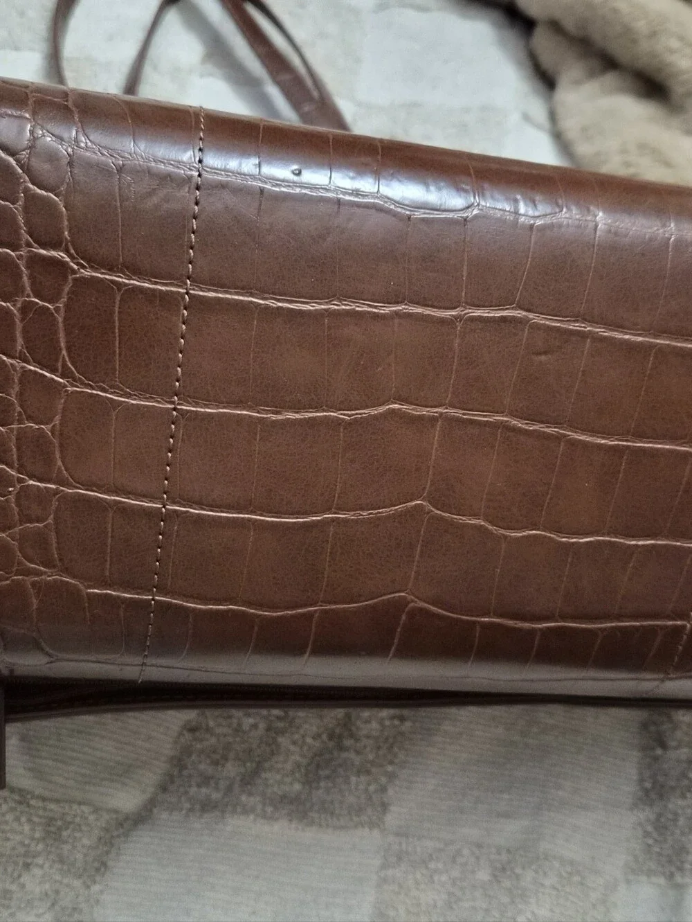 BEIS Work Tote In Maple Croc - Picture 4 of 6